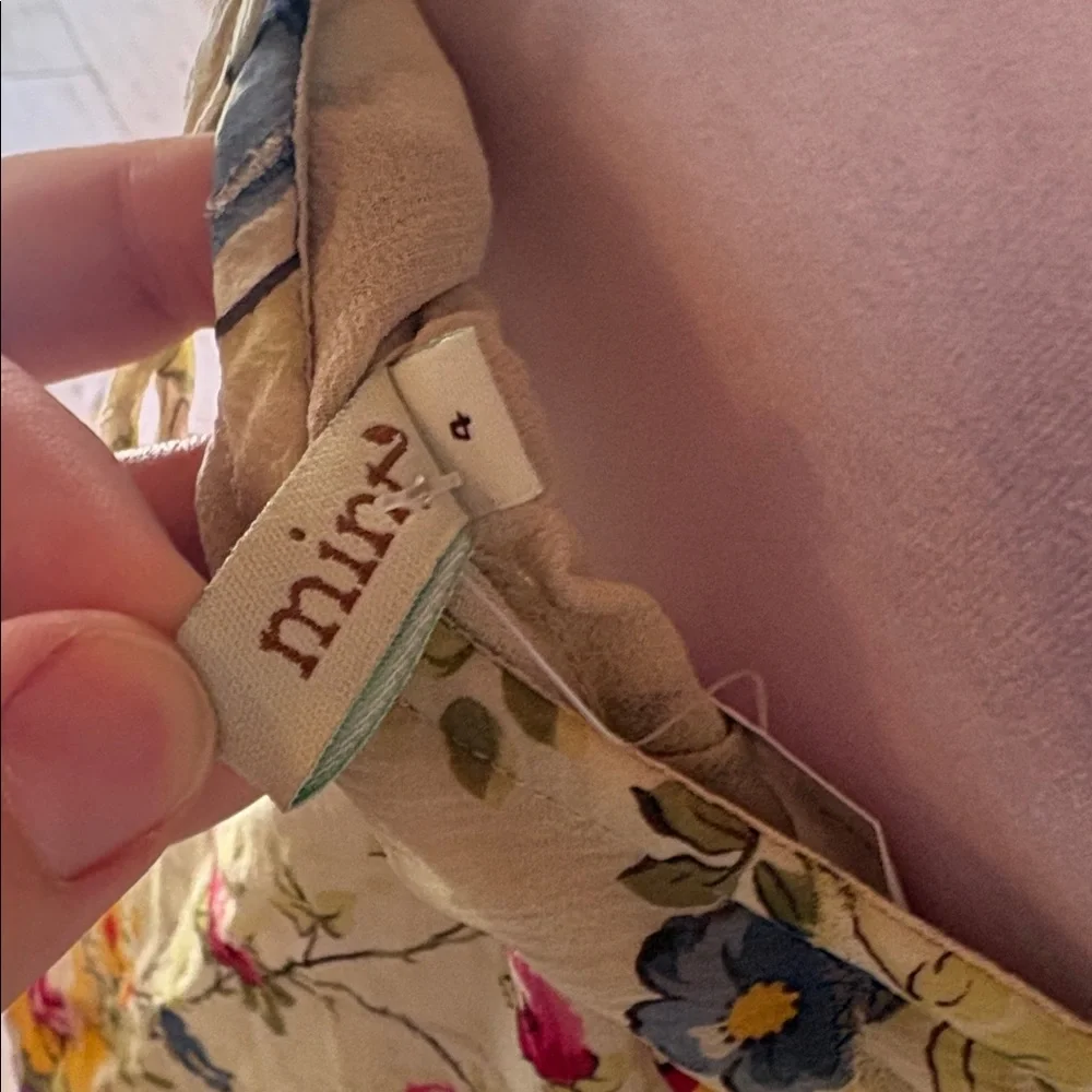 [Mint] Floral Silk Halter Blouse - Size 4 NWT - Picture 5 of 6